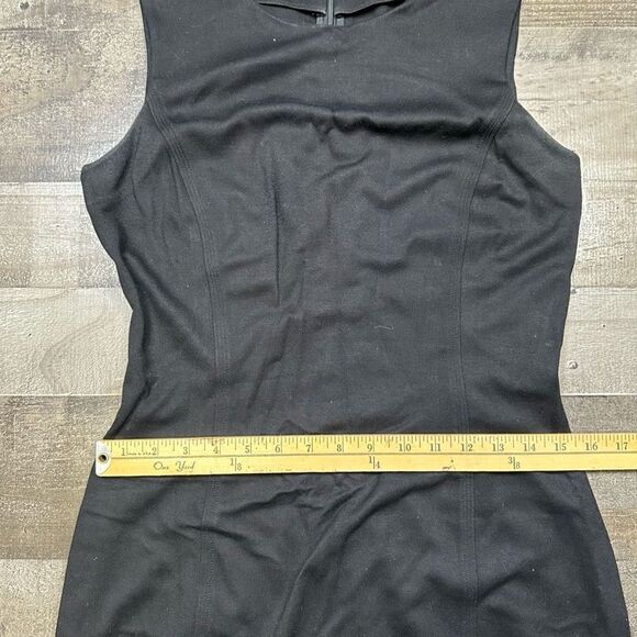 Calvin Klein Women’s Size 4 Sheath Dress Black Sleeveless with Slit Knee Length - Picture 8 of 10
